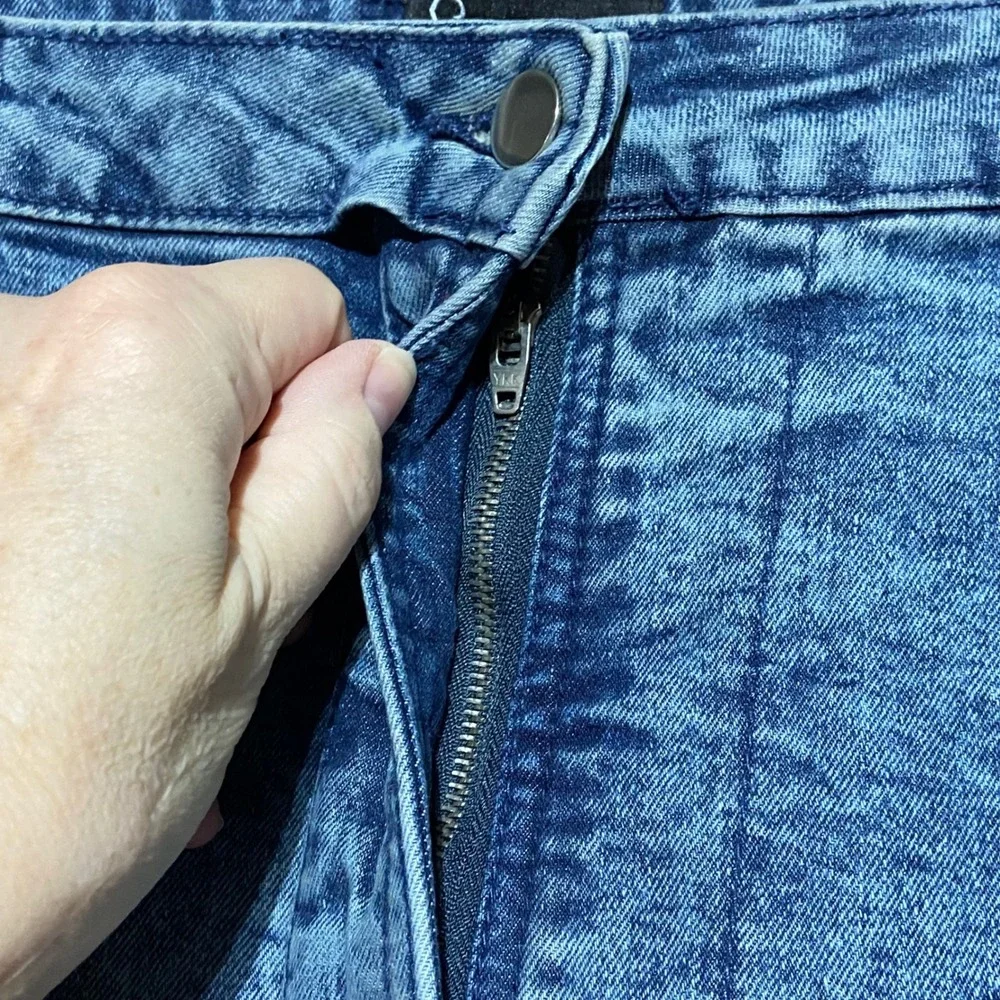 Spoon Jeans Acid Wash Denim Maxi Cargo Skirt 3XL (20)‎ Front Slit Y2K 90s NWT